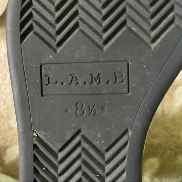 L.A.M.B Georgi White Leather Hidden Wedge Zip Up High Top Sneaker Size 8 1/2 - Picture 10 of 15